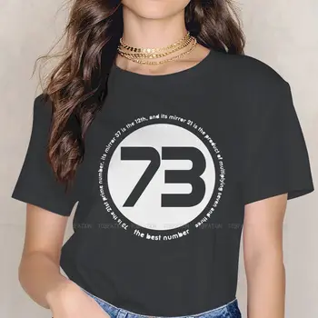 73 is The Best Number Ежедневни тениска The Big Bang Theory Шелдън Леонард Градинска Дрехи са Удобни Женска Тениска с къс ръкав