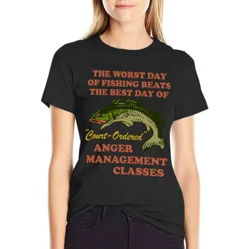 Тениска с изображение на риболов, мем, странност, тениски с графичен дизайн за жени
