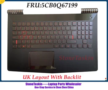 StoneTaskin Естествена Кожа 5CB0Q67199 За Lenovo Legion Y520-15IKBN Клавиатура на Лаптоп, Поставка За Ръце, Британска Клавиатура С Подсветка, Тествана