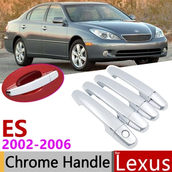 за Lexus ES XV30 ES300 ES330 2002 ~ 2006 Хромирана Врата копчето на Кутията автоаксесоари Етикети Тапицерия Комплект от 4 врати 2003 2004 2005