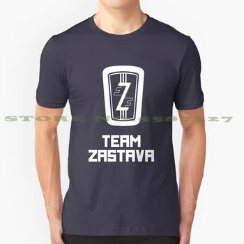Team Zastava-Skidmark Edition Модни Реколта тениска, Тениски Zastava 101 Yugo Fiat Finalgear Skidmark