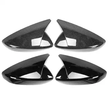 чифт автомобилни аксесоари в стил рога, капак, страничните огледала, защитно покритие на корпуса, подходящ за Mazda 3 Axela 2020, автомобили стикер емблема