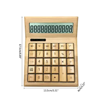 Функционален настолен калкулатор, калкулатори на слънчевата енергия, бамбукови калкулатори с 12-фигурални по-голям дисплей, Директна доставка