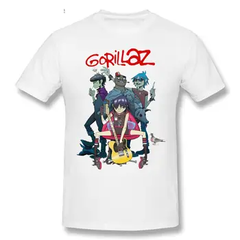 Тениска Gorillaz Rock Band ChakaKhan Noodle Murdoc Russel с кръгло деколте и къси ръкави, Ежедневни Модна Тениска Унисекс За мъже и Жени