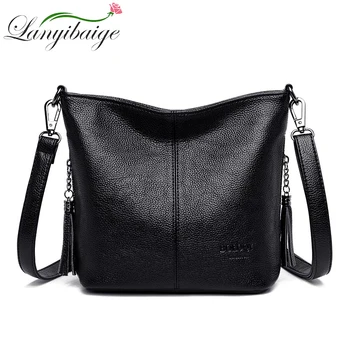 Дамски чанти през рамо от мека кожа 2023, нови Луксозни Чанти, дамски ежедневни чанта през рамо, дизайнерска чанта-тоут
