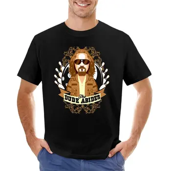 Тениска The Dude Abides, кавайная дрехи, забавна тениска, мъжки ризи, стилни ежедневни