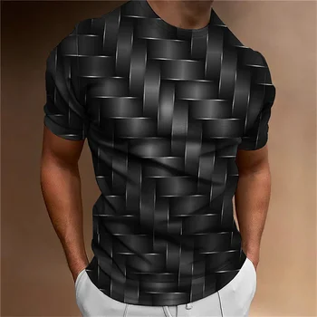 Мъжки проста тениска с 3D-принтом, ежедневни облекла, летен свободен приятелка, Оверсайз, ретро, кръгъл отвор, в началото на с къси ръкави 2023