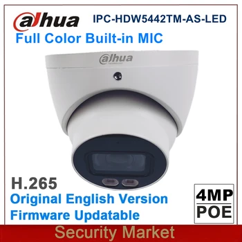 Продажба на едро на Dahua Original IPC-HDW5442TM-AS-LED 4-Мегапикселова Мрежова камера с вграден микрофон IP67 POE WDR Eyeball AI