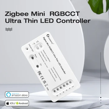 Gledopto Zigbee 3,0 DC5-24V Мини RGBCCT RGB WWCW Led Контролер Ивица Светлина Подсветката на Телевизора, Осветление в Кухнята Работа с Алекса Voice