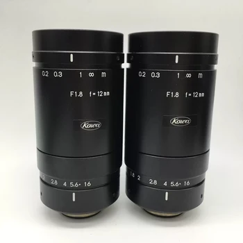 Обектив промишлени камери KOWA F1.8 f = 12 mm, обектив машинно зрение в добро състояние, тествана е нормално