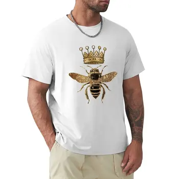 Тениска Queen Bee, къса тениска, летни блузи, обикновена тениска, тениски, прости черни тениски, мъжки