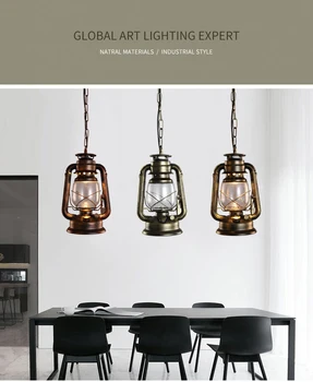 Античен бронзов цвят, Европейски ретро Класически керосиновый фенер, аварийно лампа, аксесоари за врати, лампа за къмпинг, парафиновая лампа E27, на база лампа