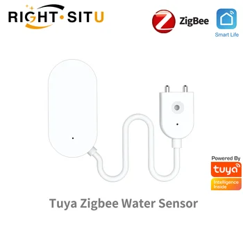 Сензор за изтичане на Hristo Zigbee, детектор за течове на вода, сензор, изтичане на вода, сензор за предотвратяване изтичане на вода за един умен дом var SmartLife