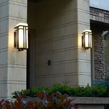 Новият корейски ретро улица водоустойчив, с монтиран на стената лампа, европейската вила, монтиран на стената лампа, водоустойчива външна стена, за осветление, градински врати