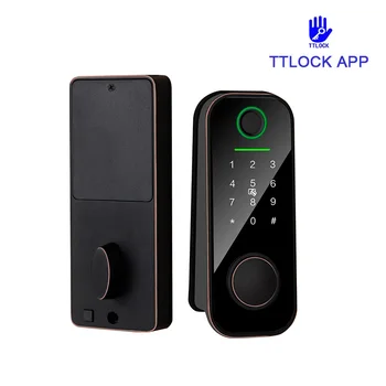 TTlock Умен дом Bluetooth Заключване на пръстови отпечатъци Интелигентна система за заключване на вратите цифрова парола приложение Дистанционно отключване електронно заключване