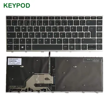 Нова Бразилия за HP Probook 430 G5 440 G5 445 G5 840 G3 сребриста клавиатура на лаптоп с подсветка