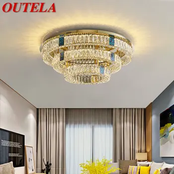 Плафониери OUTELA Nordic, модерен led лампа, луксозен творчески кристална лампа за дома, хол, спалня