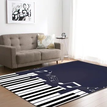детско пиано в скандинавски стил килим за хола спалня и голям килим детска стая, трапезария детски диван подложка за пода черно-бял килим