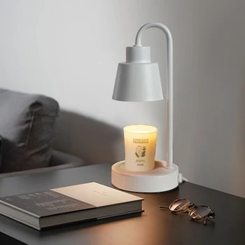 Електрически фенер за топене на свещи Ретро Настолна лампа за топене на свещи Защитен Превключвател за затъмняване на светлината и за декорация на спалнята