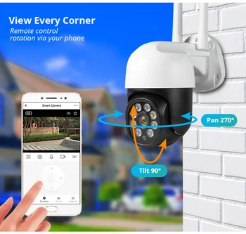 2.4 G 1080P и 3-мегапикселова IP камера Sasha Smart Outdoor Home Security Автоматично следене на Камери за откриване на човек WIFI Камера за видеонаблюдение