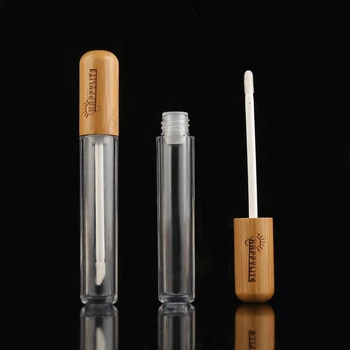 5 мл от висококачествен бамбуков тръба на спирала за мигли/бамбук флакон блясък за устни/туба за мигли натурална бамбук козметична опаковка, бамбук пръчка за блясък за устни