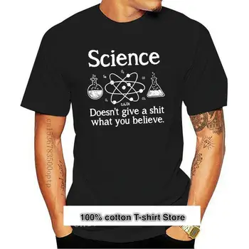 Camiseta de ciencia ал hombre, camisa de ciencia no da una pesadilla, lo que cree, divertida, atea, nueva