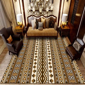 Персийски килим в стил бохо в ретро стил, за всекидневната, килим на голям площад, интериор за трапезария, килим за спалня, нощни килими, нескользящие