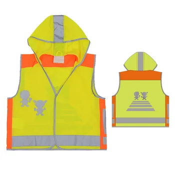 SFvest EN471 Жилетка за безопасност за деца с висока видимост, детски отразяваща жилетка и жълта жилетка, безплатна доставка