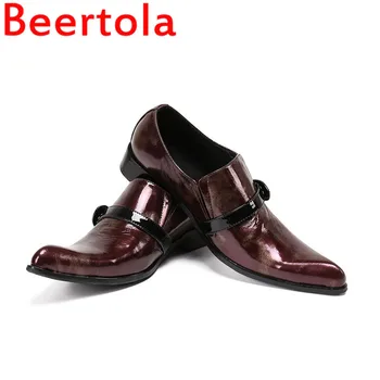 Chentel/мъжки модел обувки от естествена кожа С Остри Пръсти И ключалката На равна Подметка, Мъжки Вечерни обувки с Високо Качество В два Стила, мъжки-Големи Размери