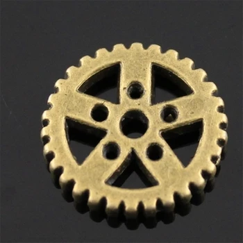 21 бр./лот 18*18 мм, древни бронзови порести кръгли новата коледна колекция бижута 