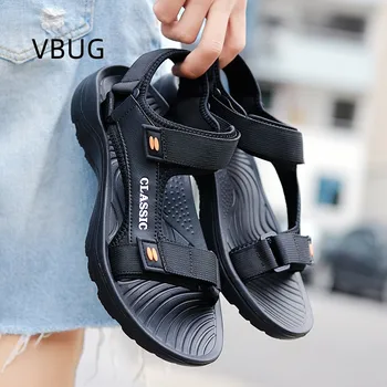 Мъжки летни нови черни сандали, бестселъри 2023 г., Обувки за мъже с безплатна доставка, дизайнерски реплика на обувки за почивка