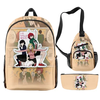 Аниме-Раници Tomó-chan Is a Girl, комплекти от 3 теми, Раница джоб, чанта Унисекс, 2023, Новата Училищна чанта за студенти Манга