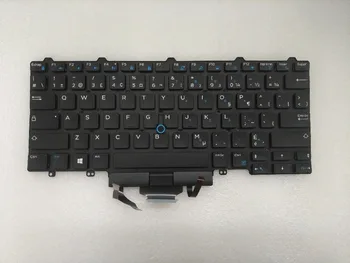 Новата канада и френска клавиатура от естествена кожа за Dell Latitude 3340 E3340 7350 E5450 E7450 5450 7450 с подсветка