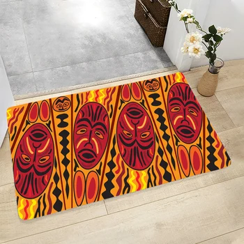 Домашни изтривалки CLOOCL, мат, Африканска Маска, килим с принтом в племенно стил, ретро-подложки, антре, Спалня, кухненски мат