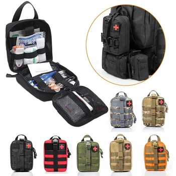 Туристическа аптечка за първа помощ, тактическа медицинска чанта Molle, военна поясная чанта EDC, Ловно туристическа чанта за оцеляване при извънредни ситуации