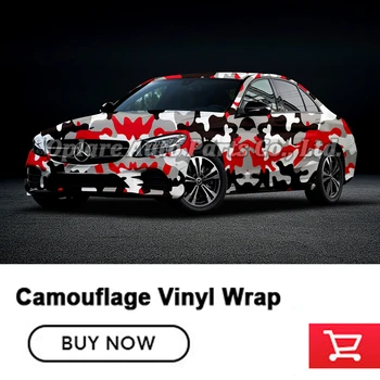 Висококачествена камуфляжная vinyl стикер за автомобил, покриваща фолио без въздушни мехурчета, гаранция за качество камуфлаж