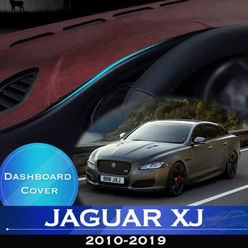 За Jaguar XJ XJL 2010-2019 X351 Таблото на автомобила, Избегающая за Осветление на Таблото Платформа, корица на Маса, Кожена Противоскользящий подложка за Арматурното табло 2018